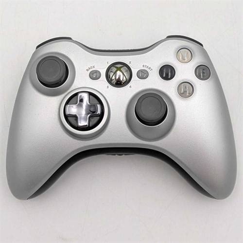 XBOX 360 Controller - Silver - XBOX 360 Tilbehør (B Grade) (Genbrug)